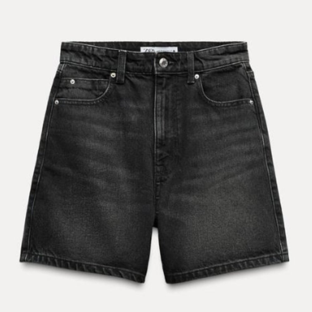 Zara Z1975 HIGH-WAISTED MOM FIT SHORTS